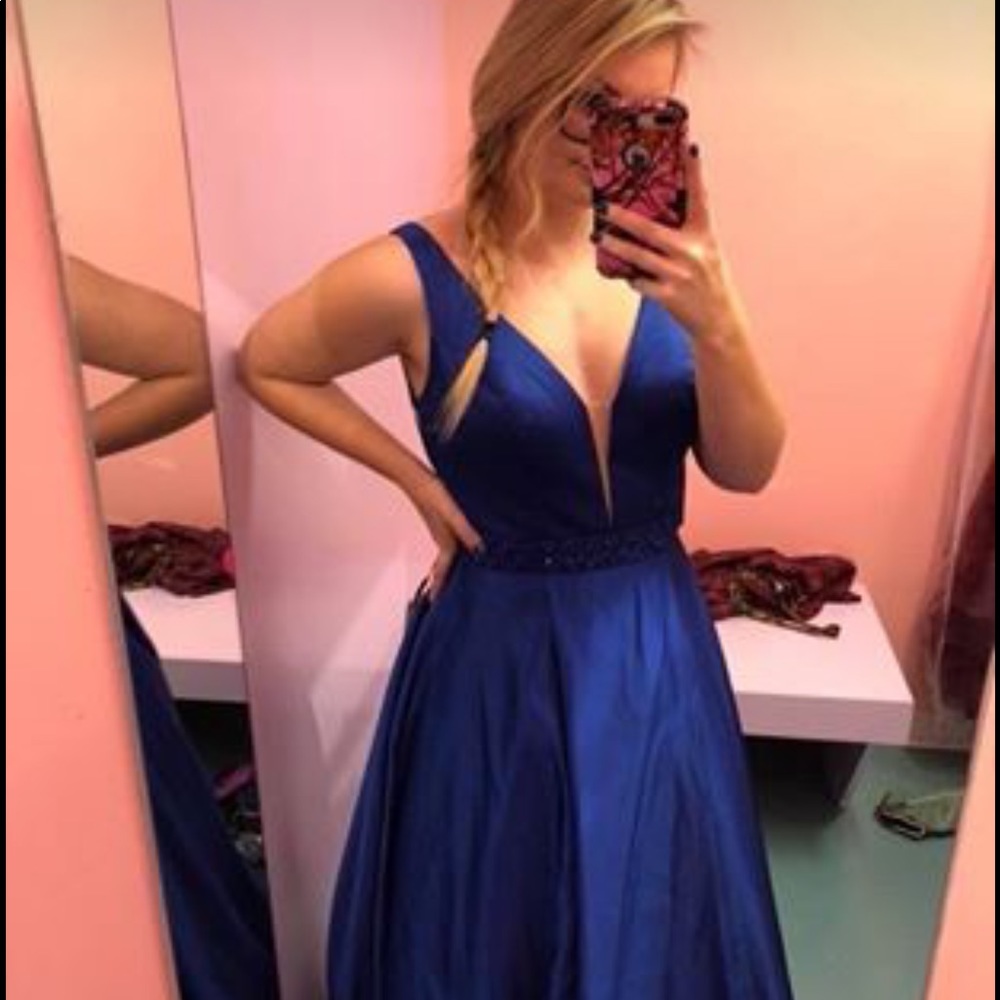 Royal blue prom dress